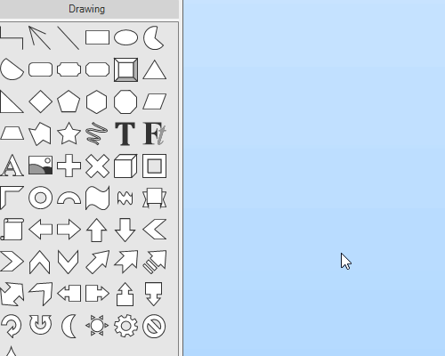 Draw multiple shapes in a row