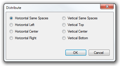 Distribute dialog