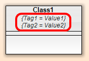 Class with displayed tagged values