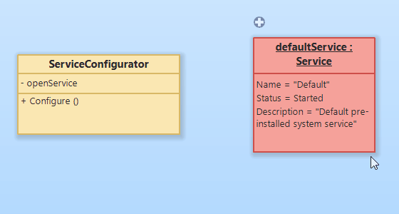 Setting an Object Instance as a Default Value of an Attribute