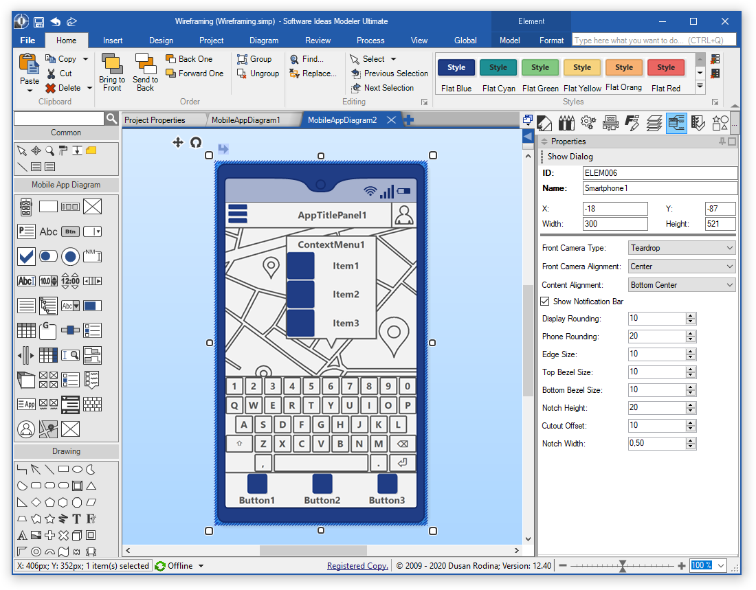 Wireframing - Mobile App Diagram