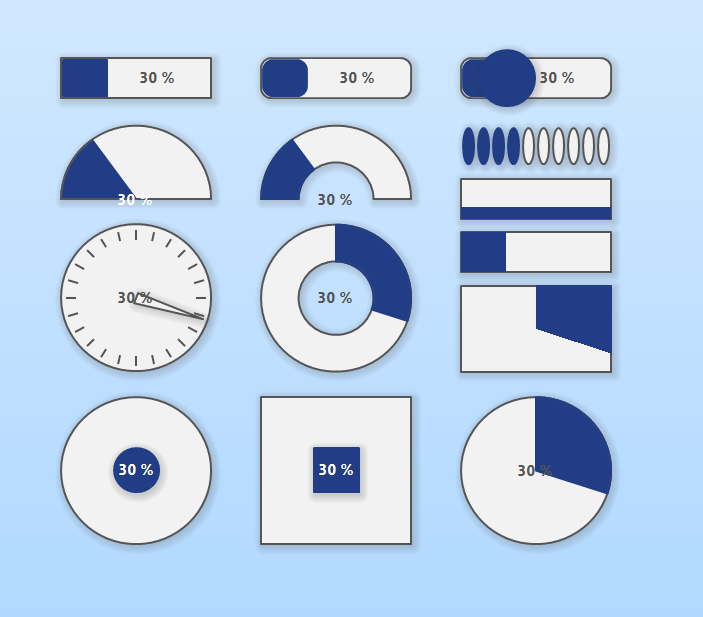 Infographic Progress Bar Types