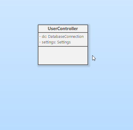 Add a contructor to UML class