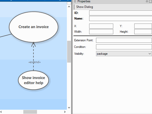 Defining and showing an extension point