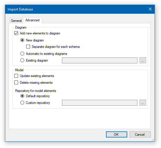 Import Database Settings