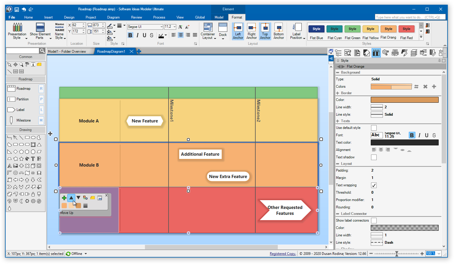 Roadmap Editor (Software Ideas Modeler 12.66)