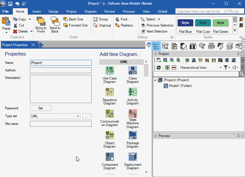 Create a new UML interaction overview diagram