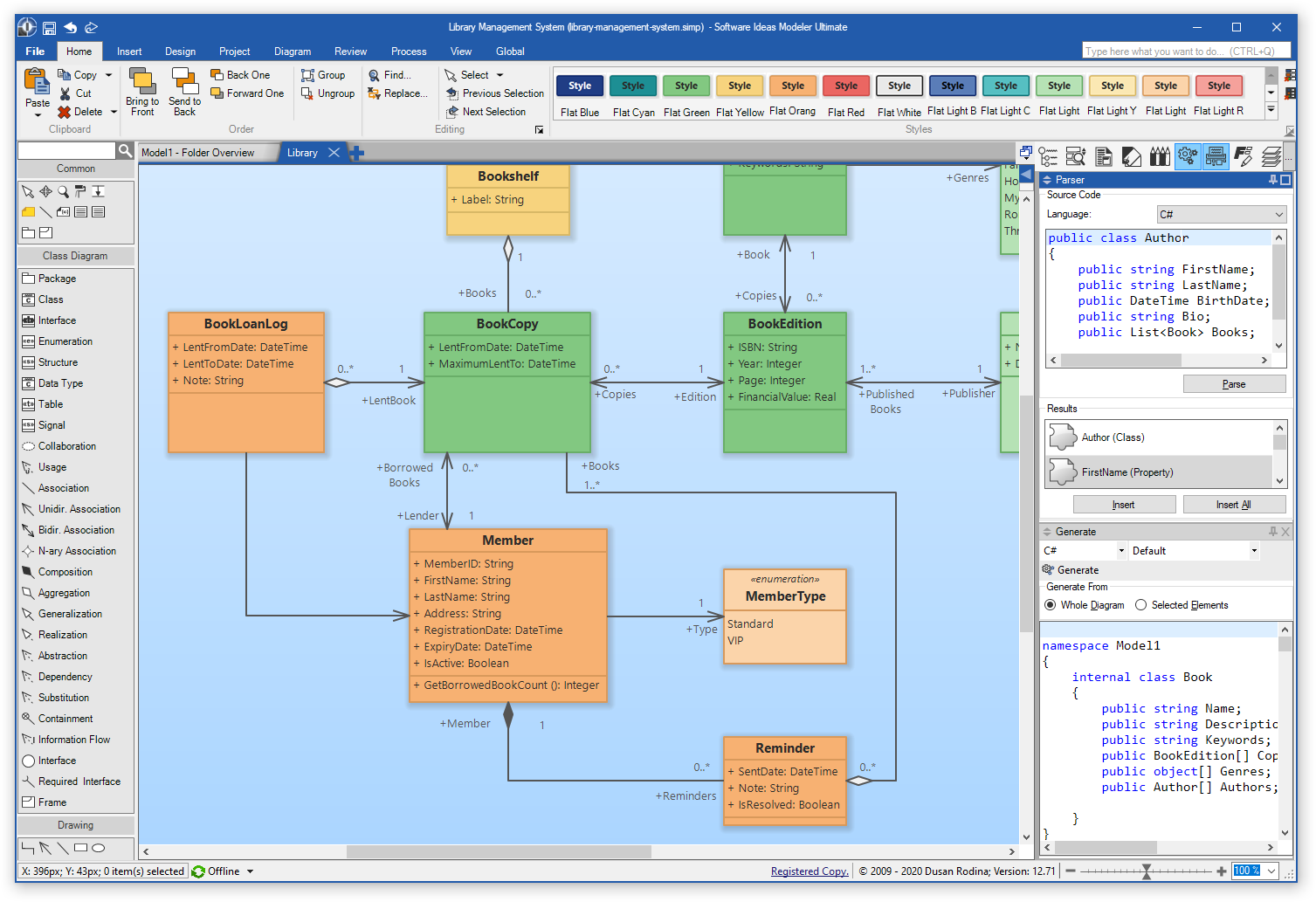 C# UML Diagram Tool - Software Ideas Modeler