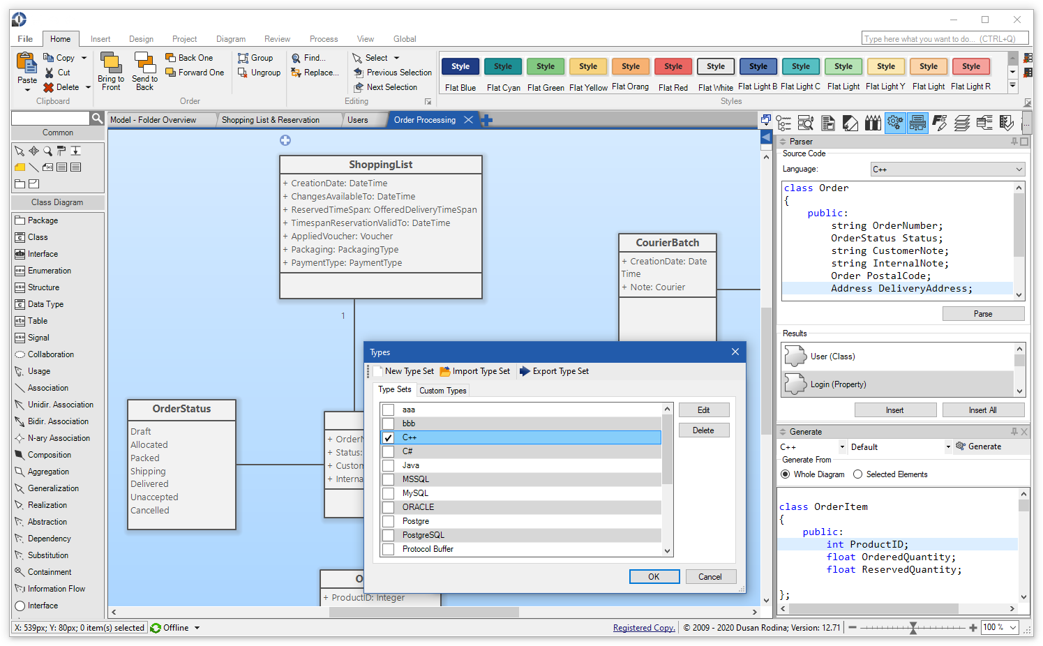 C++ UML Diagram Tool