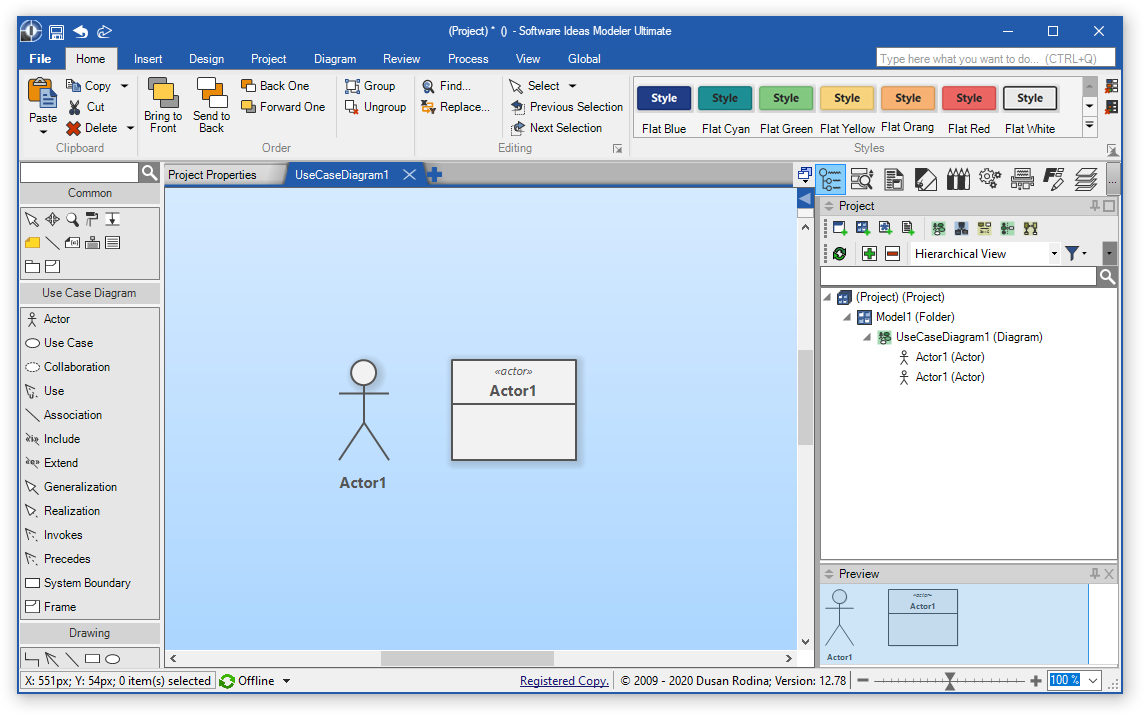 Software Ideas Modeler 12.78 - Use Case Diagram Editor