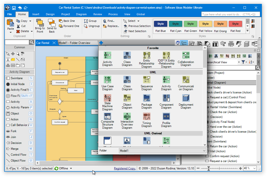 Software Engineering Diagrams with Software Ideas Modeler