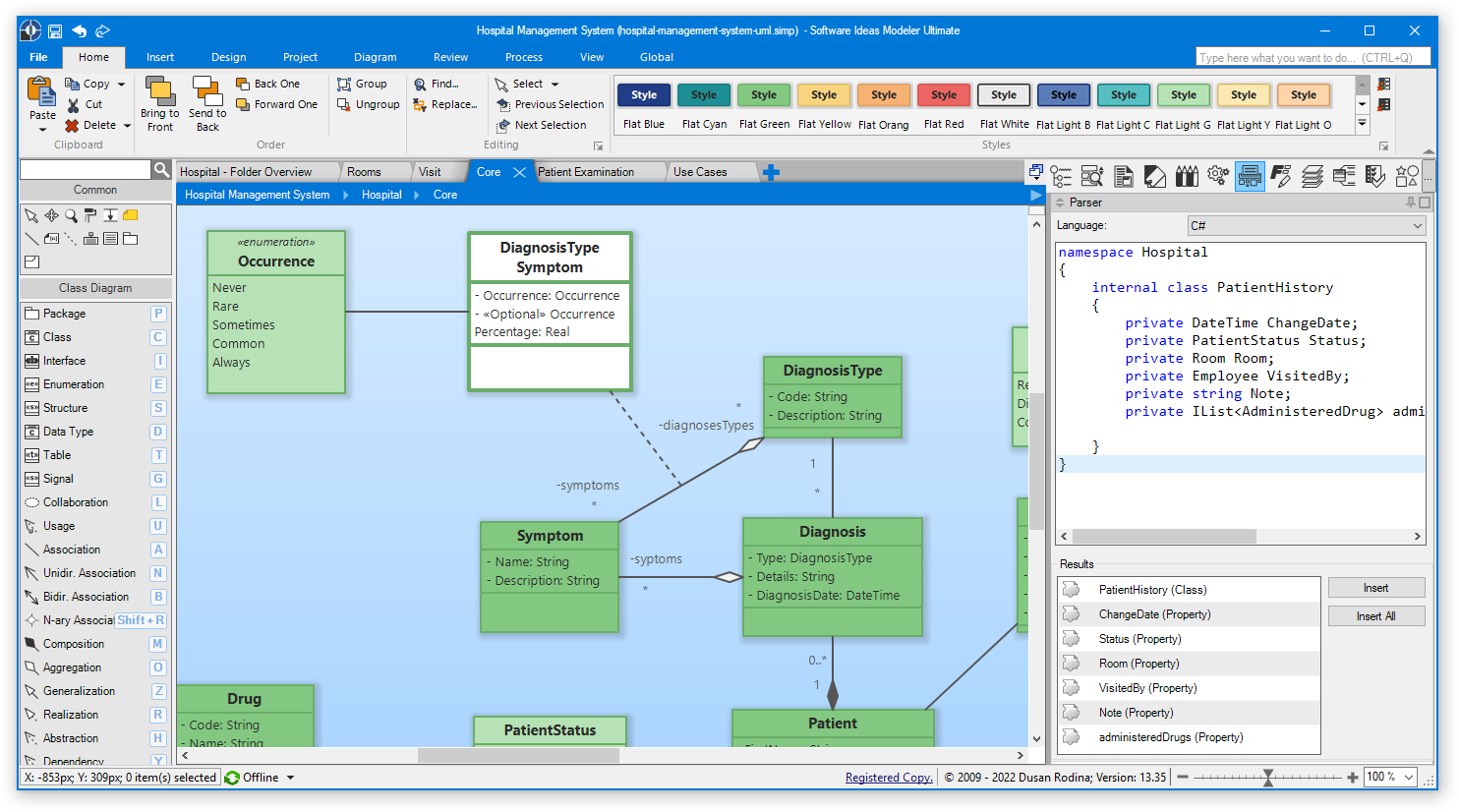 Software Ideas Modeler 13.35 - Improved Source Code Parser