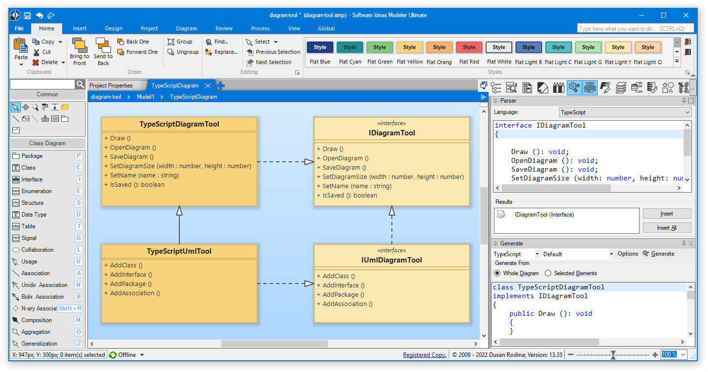 TypeScript UML Diagram Tool