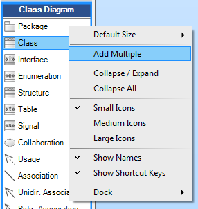 Add Multiple Elements - Toolbox Context Menu
