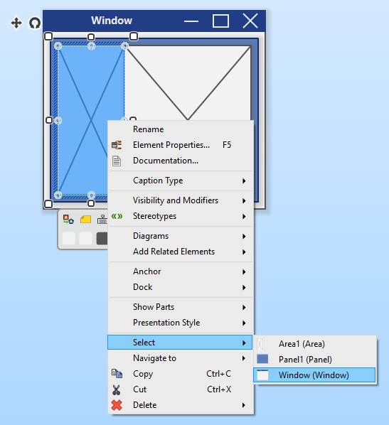 Select an Element on Diagram