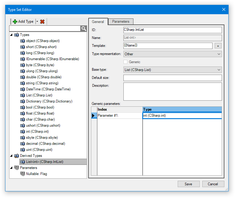 Type Set Editor