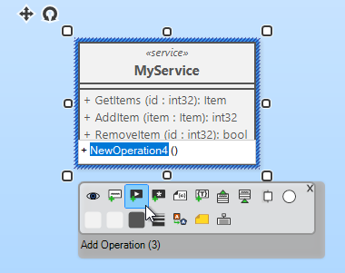 Add a new operation to the service class