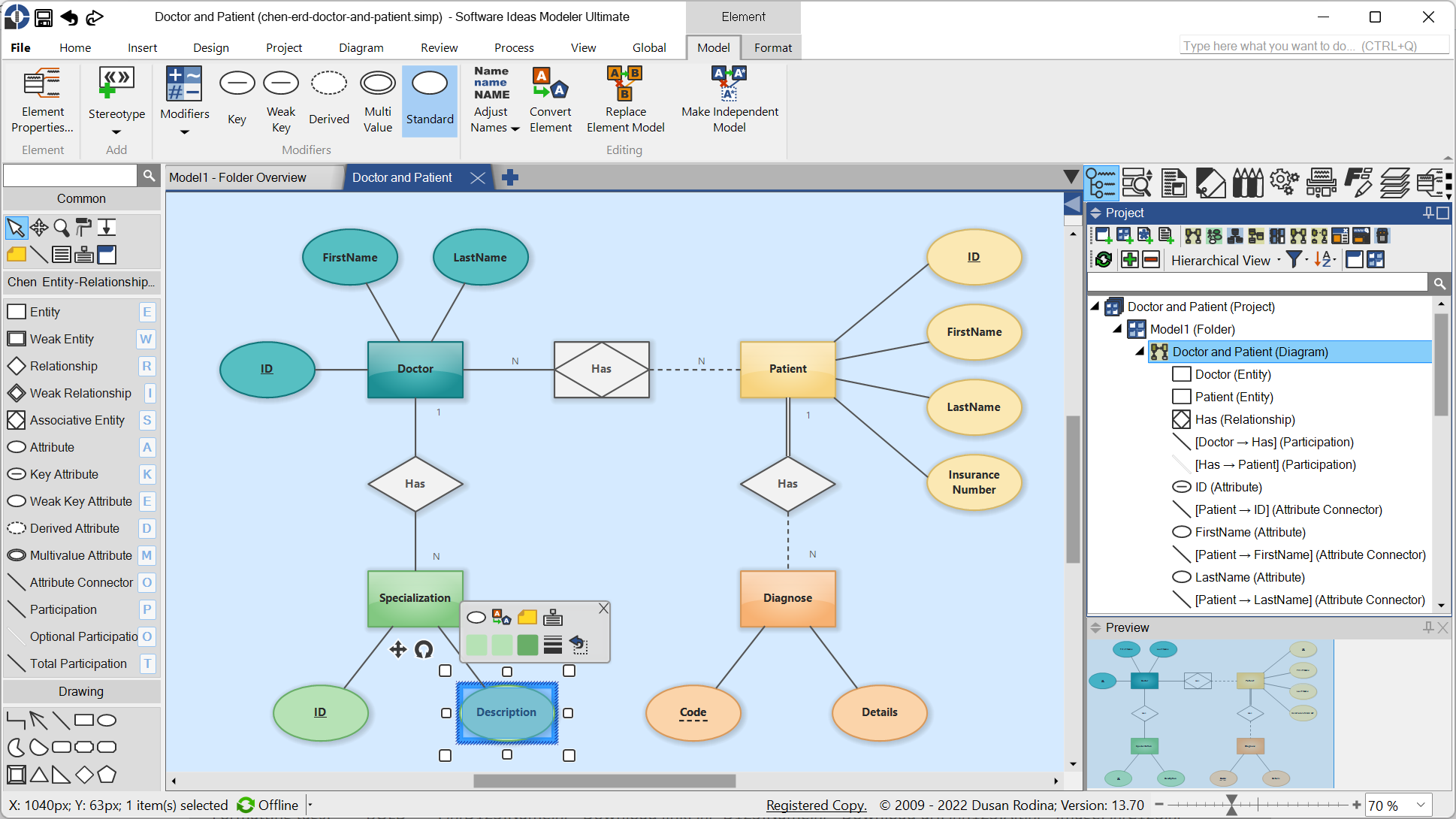 Solved Please use Chen model to provide the ER/EER diagram