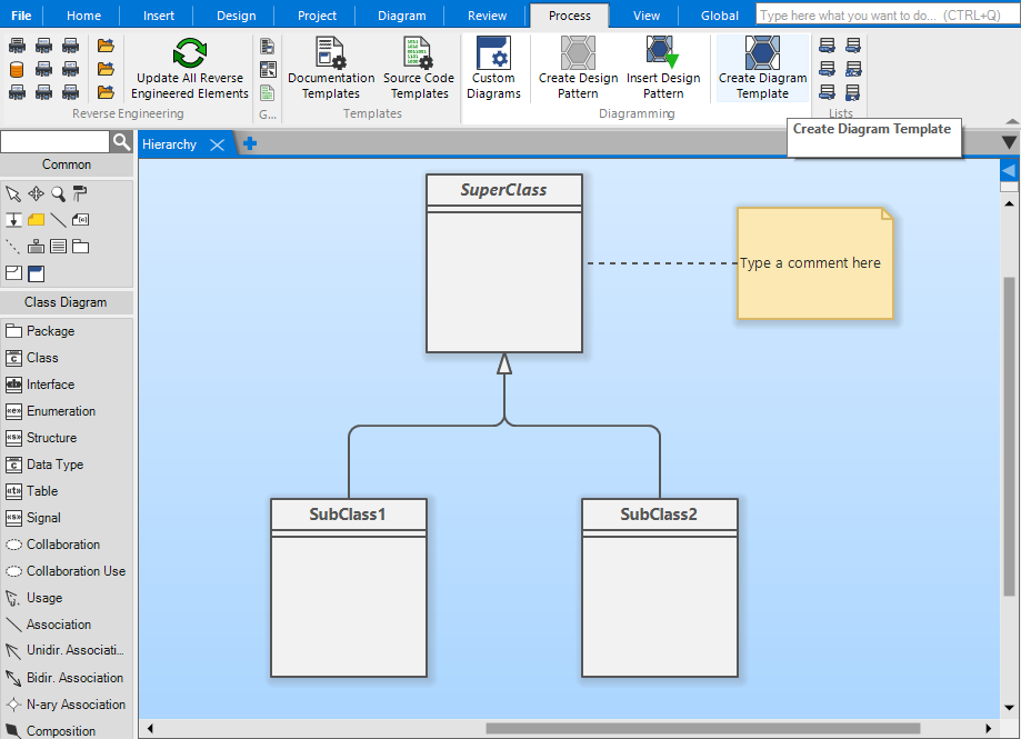 Create diagram template