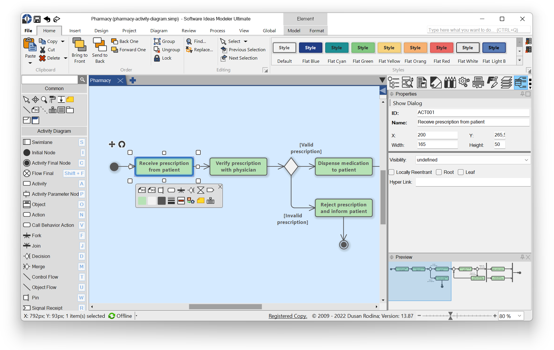 Improved Diagram Preview - Software Ideas Modeler 13.87