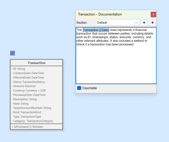 Element documentation