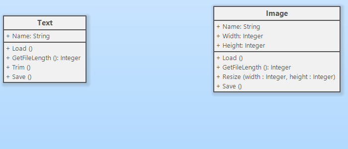 Create an interface for selected classes