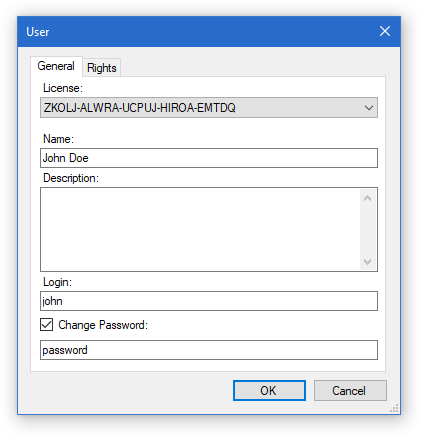 Software Ideas Server Management - User Properties