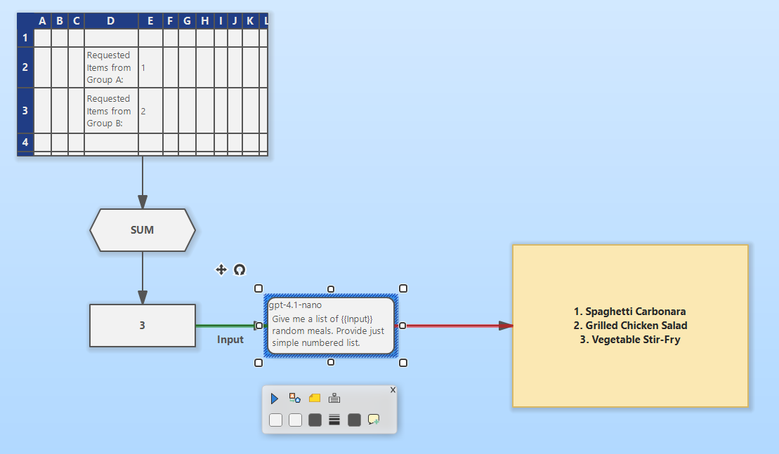 Calculation Diagrams - spreadsheets, formulas and AI
