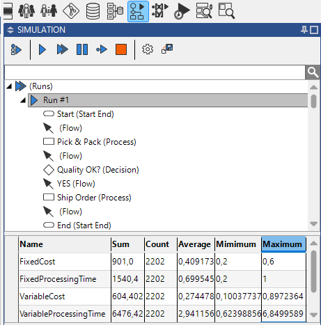 Simulation Sidebar