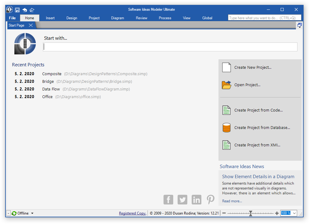 Start Diagramming with Start Page