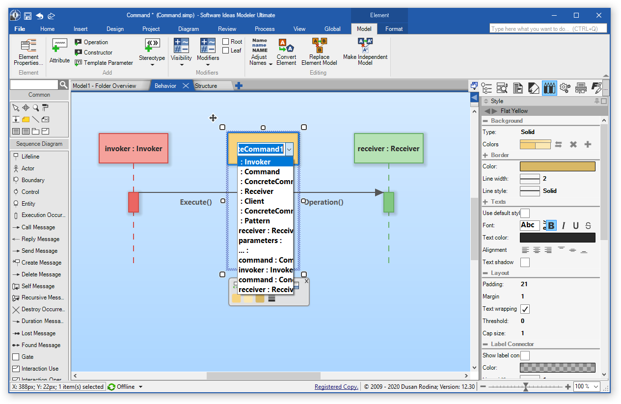 Improved UML Sequence Diagram Editing