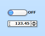 On/Off Button and Numeric Box