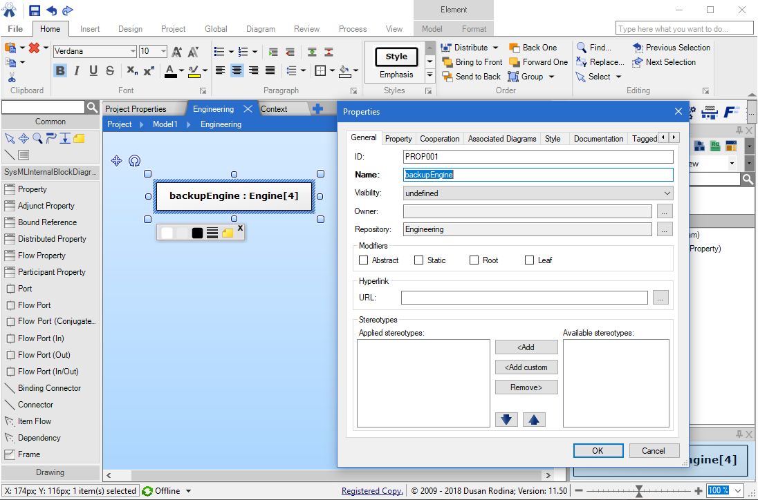 SysML Diagram Editing