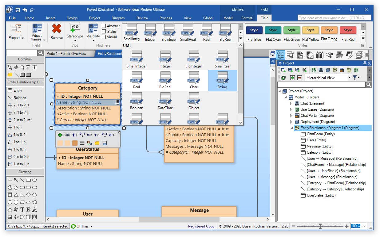 Window of Diagramming Software - Software Ideas Modeler
