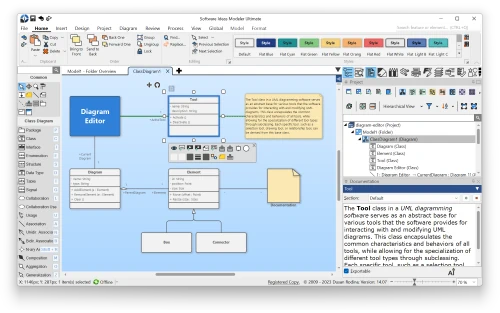 Software Ideas Modeler - diagramming CASE tool with UML, SysML, BPMN, ERD, flowchart support